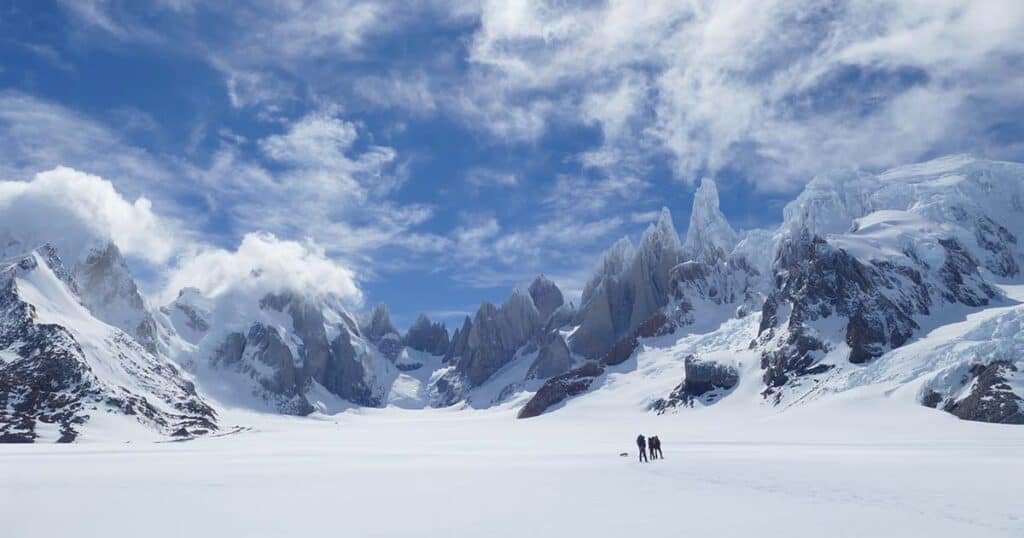 mountain snow capped peaks of Argentina