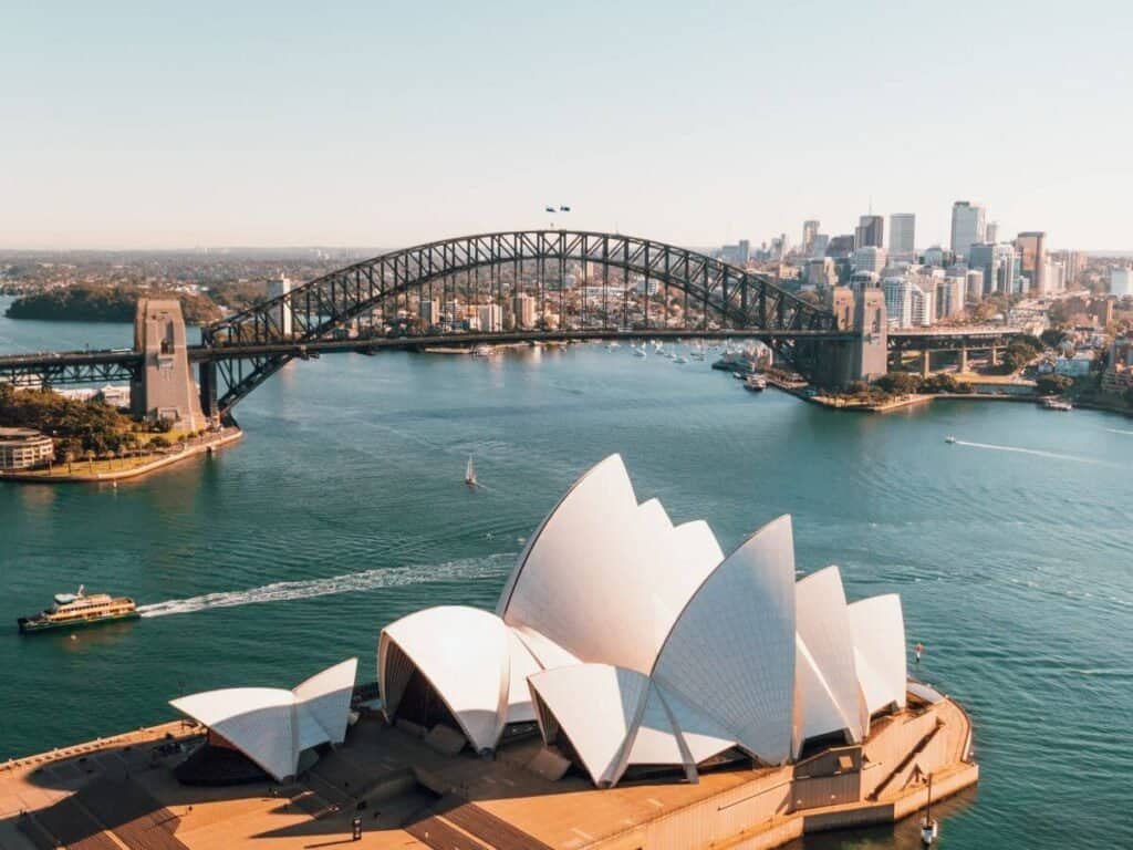 If you're living vanlife, we think it is worth visiting Sydney Australia for these great views over Sydney harbour and the passing boats near the opera house.