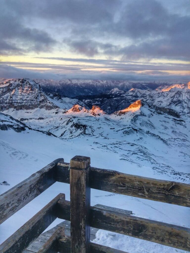 The view over the Italian and French Alps from Testa Grigia, Zermatt - Cervinia.